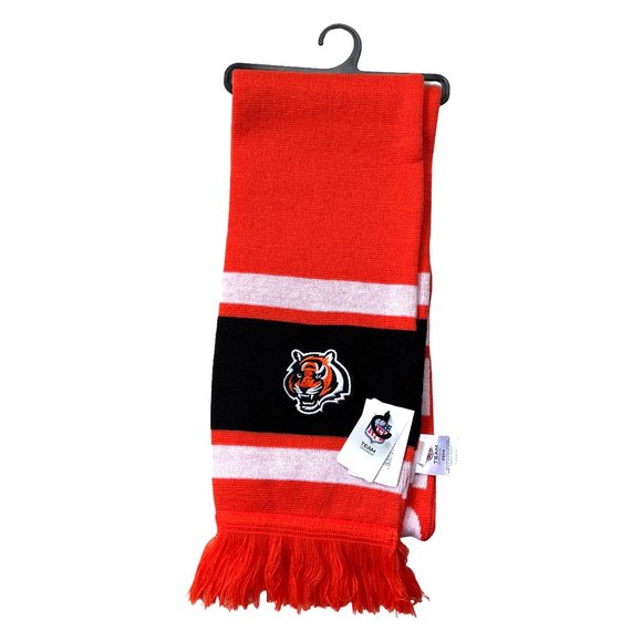 NFL Other - NFL Team Apparel Cincinnati Bengals Knit Scarf Embroidered Orange Spell Out NWT